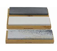 Arkansas Sharpening Stone Set - Wood Mounted 8"
