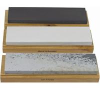 Arkansas Sharpening Stone Set - Wood Mounted 8"