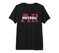 Arkansas Softball Vintage Pink Animal Style AR State Art Premium T-Shirt