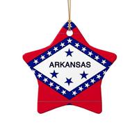 Arkansas State Flag Christmas Ornament, Christmas Tree Decorations, Holiday Decor And Xmas Gifts Ideas