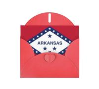 Arkansas State Flag Pearl Paper Holiday Greeting Card With Envelopes Weddings Party Birthday Invitations Wishes