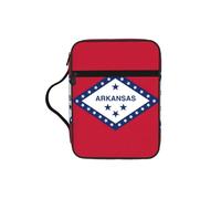 Arkansas State Flag Print Bible Cover Lightweight Tablet Sleeve Durable Makeup Bag Pencil Case for Church School Travel