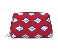 Arkansas State Flag Printed Zippered Toiletry Bag, Wide Open Storage Case for Personal Care Items and Cosmetics
