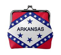 Arkansas State Flag Printing Small Travel Kit Wallet, Compact Pouch For Camping Adventures And Fishing Trips, Black, One Size, Art Deco
