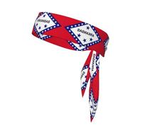 Arkansas State Flag Tennis Tie Headband Hair Band Unisex Dry Head Tie Sport Band for Basketball, Running, Tennis