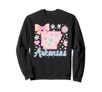 Arkansas State Preppy Coquette Bow Pastel Aesthetic Sweatshirt