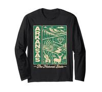 Arkansas State Pride Vintage Landmarks Collage Long Sleeve T-Shirt