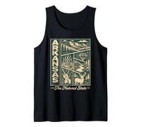 Arkansas State Pride Vintage Landmarks Collage Tank Top