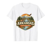 Arkansas The Natural State Souvenir Visitor Memorabilia Trip Value Graphic T-Shirt, Men, White, XL