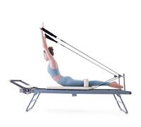 ARKANTOS Foldable Pilates Reformer, Pilates Machine, Pilates Equipment for Gym Workout and Home Use, Suitable for Intermediate and Beginners Users (White)