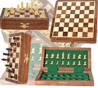 Arkavati 30cm Wooden Chess Set Magnetic Board Folding Storage 30cm