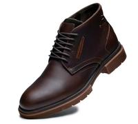 Arkbird Chukka Boots for men, Grainy Leather Lace-up Ankle Boot Fashion and Comfort Casual Oxfords, Dark Brown-18012, 9 UK
