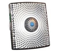 ARKCHIU Cigarette Case Metal for Regular, King Size, 20 Cigarettes, Double Sided Spring Clip Open Pocket Holder Silver,One Size