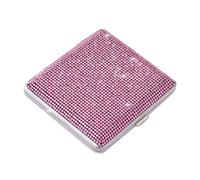 ARKCHIU Metal Cigarette Case for Women Crystal Glitter Cigarette Box 20 Capacity Pink,One Size