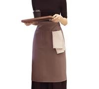 ARKCHIU Waiter Waitress Aprons with Pockets, Half Server Aprons for Restaurant Bartender HousekeepingBrown,One Size