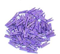 arkCRAFT 25mm Mini Wooden pegs PK-100 (Purple)