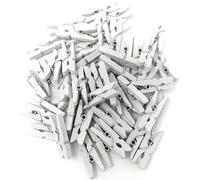 arkCRAFT 25mm Mini Wooden pegs PK-100 (White)