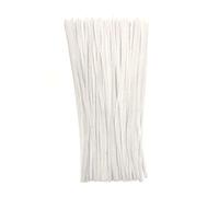 ArkCRAFT Pipe Cleaners (Chenille) - 300mm X 4mm Pk-100 (White)