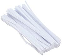 arkCRAFT Pipe Cleaners in assorted sizes and colours (150mm x 4mm, 100 x White)