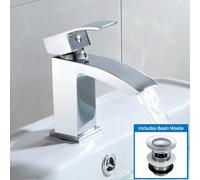 Arke Waterfall Modern Basin Mono Mixer Tap + Waste