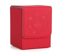 Arkeiliy 150+ Storage for TCG/MTG, Premium Collectible Card Box for Trading Card Games Yugioh and More (Red)