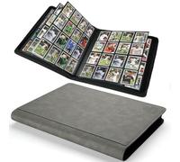 Arkeiliy Premium Ringless Trading Card Binder - 1024 Capacity, 16 Side-Loading Pockets per Page, Archival Quality Protection & Anti-Slip Spine for TCG, MTG, Sports Cards (Gray)