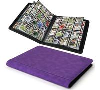 Arkeiliy Premium Ringless Trading Card Binder - 1024 Capacity, 16 Side-Loading Pockets per Page, Archival Quality Protection & Anti-Slip Spine for TCG, MTG, Sports Cards (Purple)