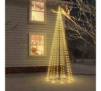 ARKEM Christmas Cone Tree Warm White 310 LEDs 100x300 cm, LED Pyramid Christmas Tree Indoor and Outdoor with Light-Up Star Top