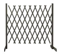 ARKEM Expanding Trellis Fence Panels Garden Wood Extendable Fence, Freestanding Foldable Wooden Screen Panel for Indoor Outdoor Garden Yard Pet, Grey Rectangular 180x100 cm Solid Firwood