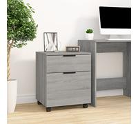 ARKEM File Cabinet,Mobile Under Desk Pedestal Beside Cabinet Unit Document Storage,Mobile File Cabinet with Wheels Grey Sonoma 45x38x54 cm Engineered Wood
