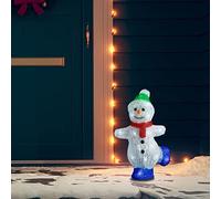 ARKEM LED Christmas Acrylic Snowman Figure Indoor and Outdoor 30cm,LED Christmas Santa Claus Outdoor Garden Yard Lawn Christmas Party Xmas Decoration Gift