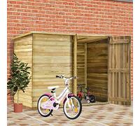 ARKEM Metal Garden Shed, Outdoor Galvanized Storage House,Garden Bike Shed 232x110x170 cm Impregnated Pinewood