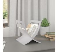 ARKEM Natural Wood wooden newspaper magazine rack holder with compact handles,Wooden Magazine Rack Floor Standing White