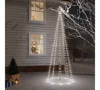 ARKEM New Christmas Tree X-Mas Tree Fiber Optic Color Changing Multi Colour Led Lights With Star Free Standing Indoor Tree Lights XMAS Gift,Christmas Tree with Spike Cold White 310 LEDs 300 cm