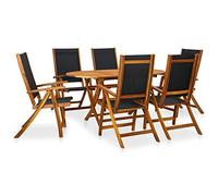 ARKEM Outdoor Dining Furniture Set,for Deck, Yard, Porch,7 Piece Outdoor Dining Set Solid Acacia Wood