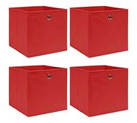 ARKEM Outdoor Garden Storage Box, Waterproof Box, Outside Storage Box, Outdoor Storage Box,Storage Boxes 4 pcs Red 32x32x32 cm Fabric