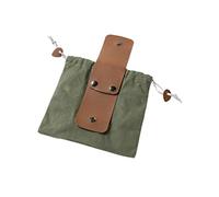 ARKEM Outdoor Portable Picking Bag, Multi-Functional Foraging Bag, Folding Canvas Tool Storage Bag, Waist Tool Belt Bag, Drawstring Bag, Fruit Picking Storage Bag-Green