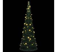 ARKEM Pop-up String Artificial Christmas Tree with LED Green 180 cm,New Christmas Tree X-Mas Tree Fiber Optic Color C Multi Colour Led Lights With Star Free Standing Indoor Tree Lights XMAS Gi