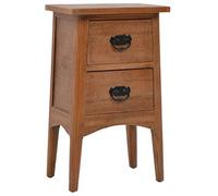 ARKEM Slim Bedside Table, Narrow Wooden Nightstand with Drawer & Shelf, Telephone Table Hallway Side Table,Bedside Cabinet Solid Fir Wood 40x29x68 cm Brown