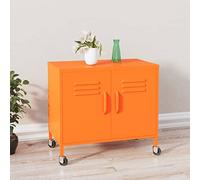 ARKEM Storage Cabinet Orange 60x35x56 cm Steel,Multipurpose Cabinet, Sideboard,for Living Room, Bedroom, Hallway