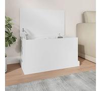 ARKEM Storage Ottoman, Padded Foldable Bench, Chest with Lid, for Bedroom, Hallway, Living Room,Storage Box White 70x40x38 cm Engineered Wood