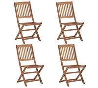 ARKEM Weatherproof Deck Foldable Dining Chair Set for Outdoor, Garden, Patio,Folding Outdoor Chairs 4 pcs Solid Acacia Wood