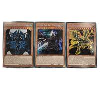 Arkero-G Yu-Gi-Oh! 3 Egyptian God Set TN19 Obelisk EN007 - Slifer EN008 - Ra EN009 - English + 10 Soft Sleeves