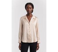 ARKET Lemmy Satin Silk Shirt Beige size M | Button-Down Shirts Outlet | Women | Brown M