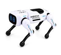 Arkeya Robot Dog Toy with Remote Control - Mech Guardian Smart Interactive Robot Pet, Walking Dancing Programmable AI Toy, Kids Electronic Dog Gift (Grey/White) (White) (white)