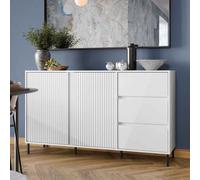 arkley high gloss sideboard with 2 doors 3 drawers in alpine white