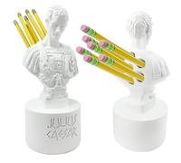 arknato Julius Caesar Pencil Holder Fun Caesar Pen Holder for Desk Teacher Office Organizers Stationary for History Teacher Ides of March