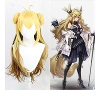Arknights Leizi Cosplay Wig Yellow Brown Gradient Mixed Long Heat Resistant Synthetic Hair Wig For Halloween Party Carnival
