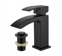 Arko Basin Mixer, Bath Filler, Bath Shower Mixer, Brass Construction, Modern Collection (Black, Basin Mixe, Vista)