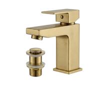 Arko Basin Mixer, Bath Filler, Bath Shower Mixer, Brass Construction, Modern Collection (Brass, Basin Mixe, Verdi)